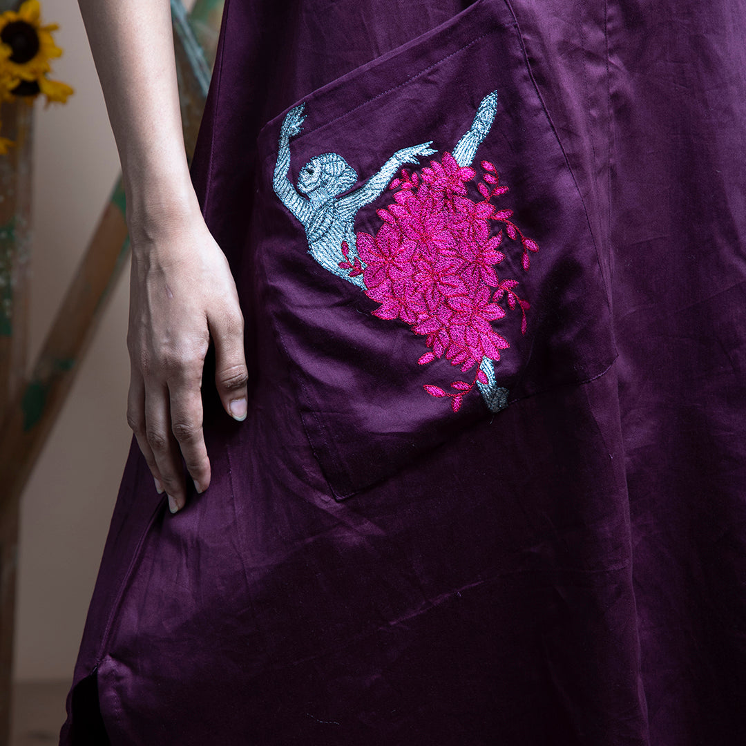 Purple dancing girl dress