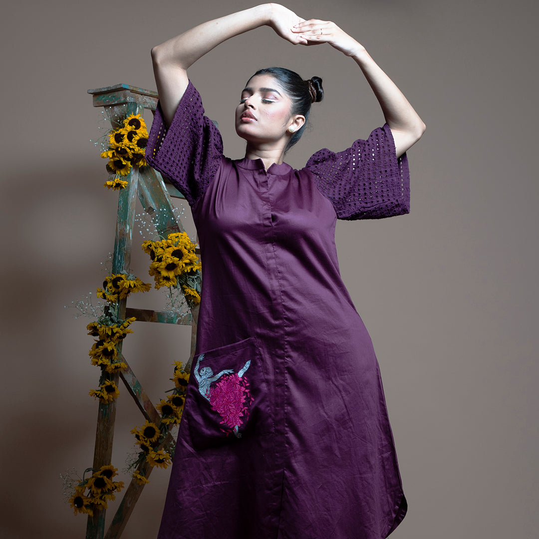 Purple dancing girl dress