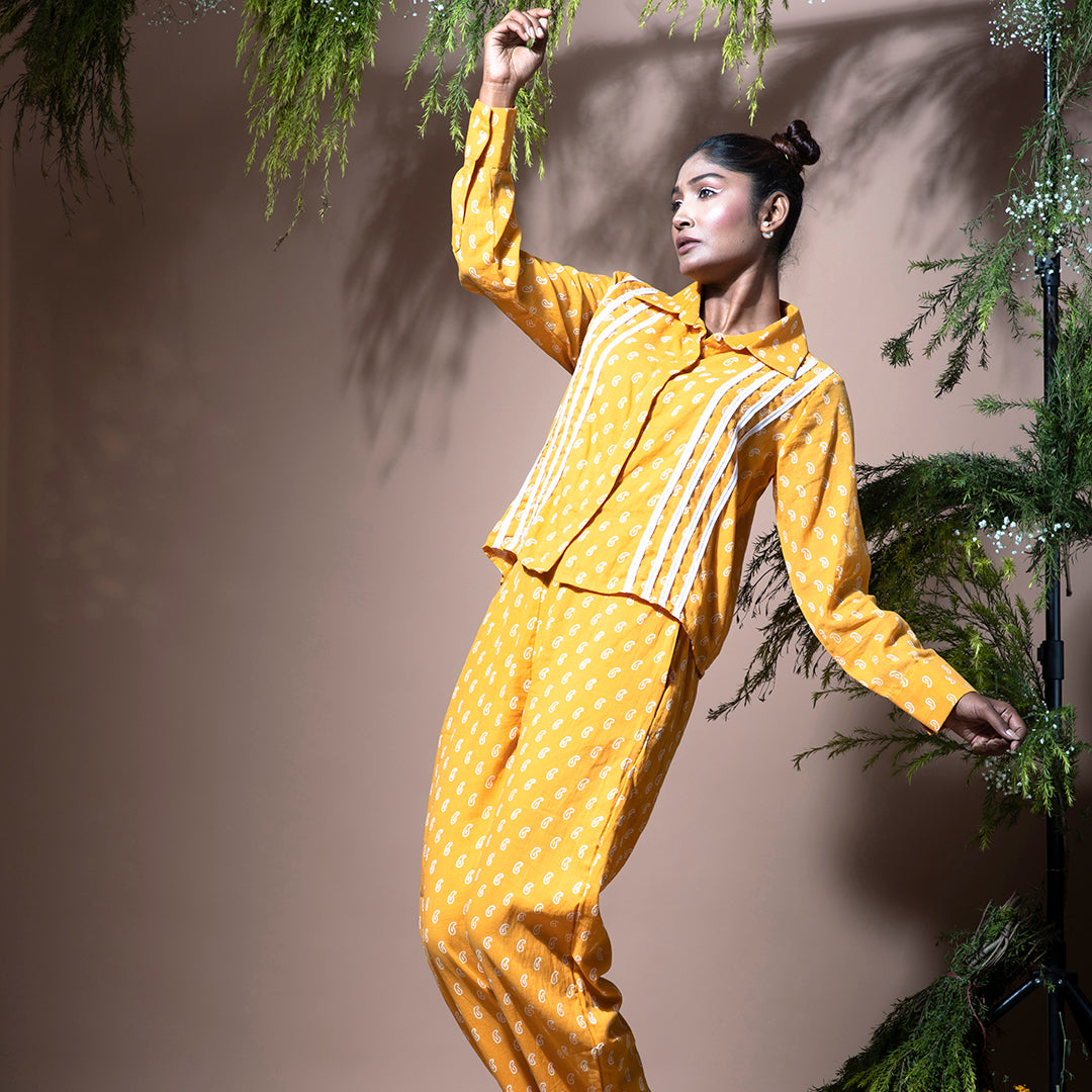 Yellow printed coordset