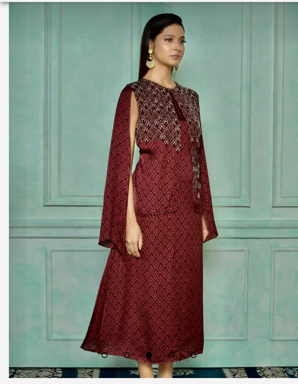 Anchor work brown dress
