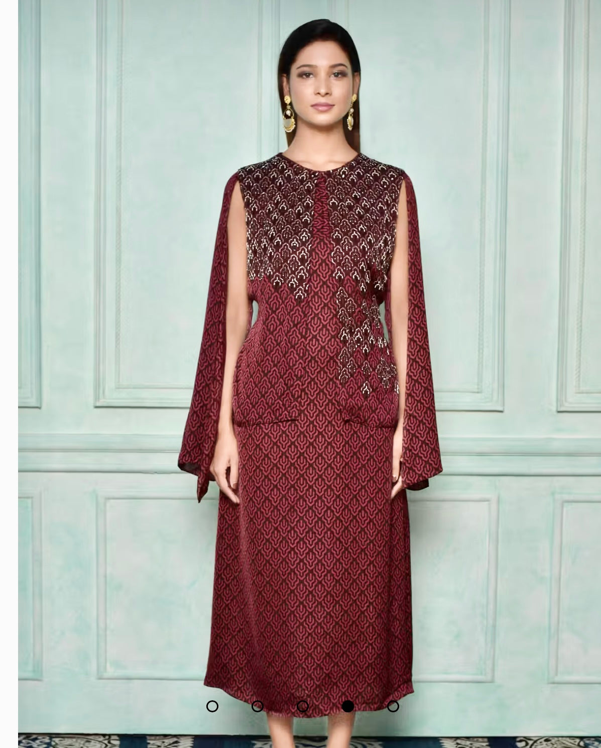 Anchor work brown dress