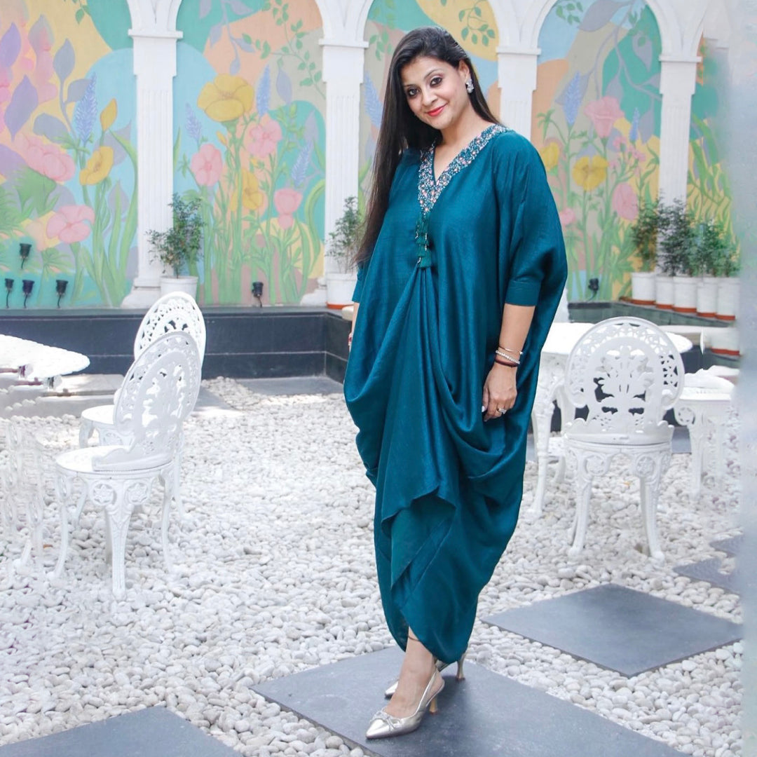 Hand embellished kaftaan dress
