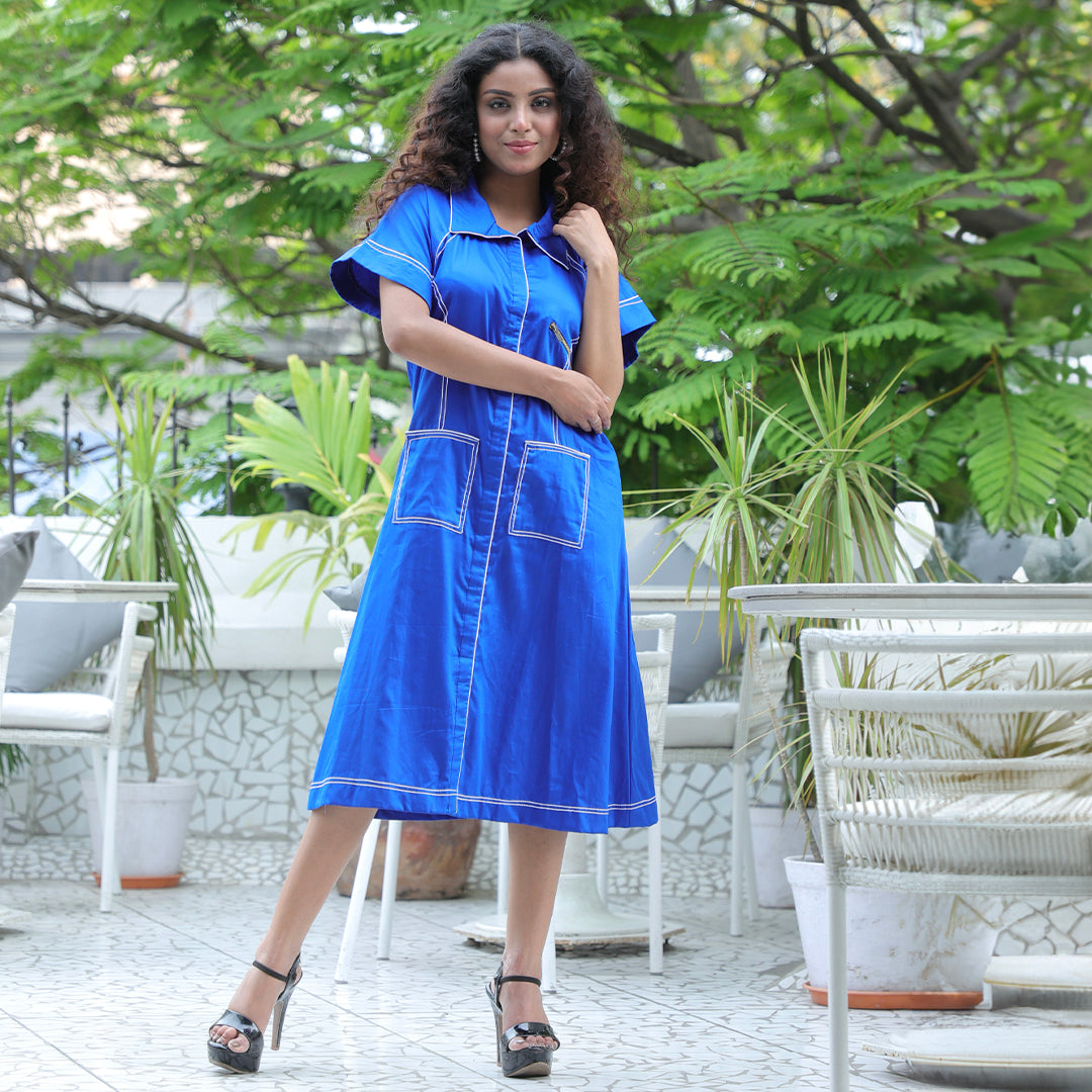 Blue anchorwork dress