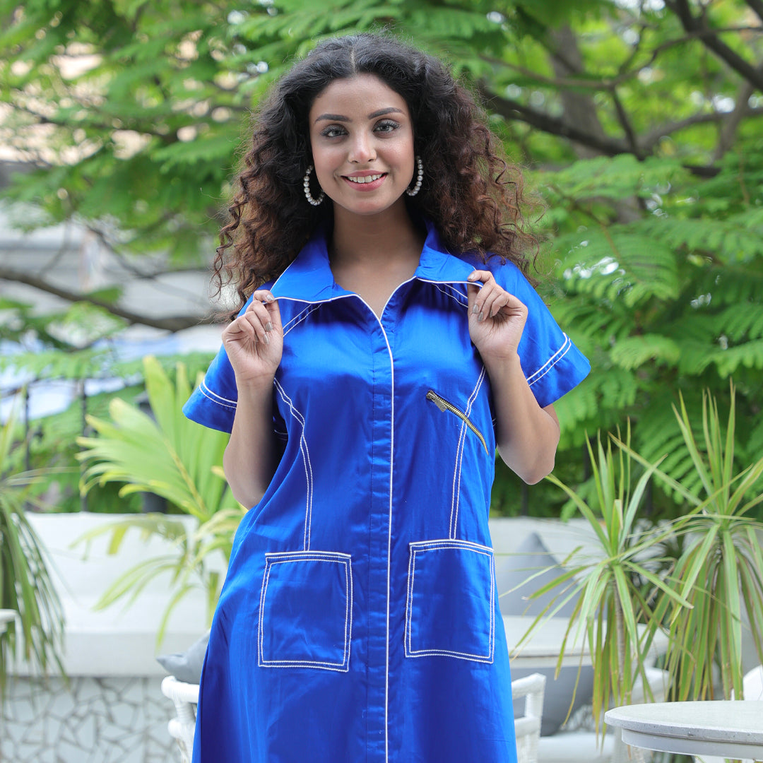 Blue anchorwork dress