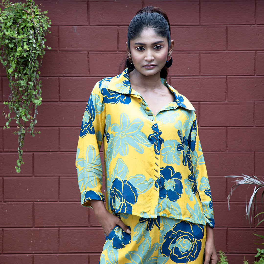 Yellow printed coordset
