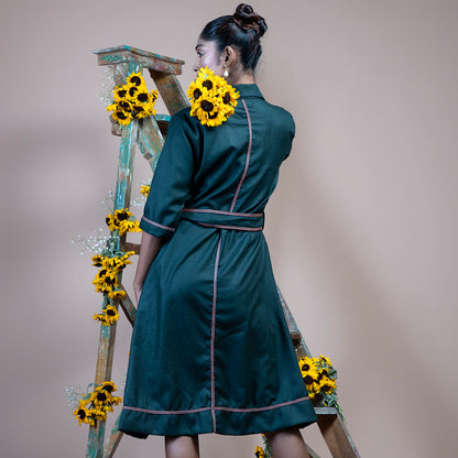Bluish green formal dress