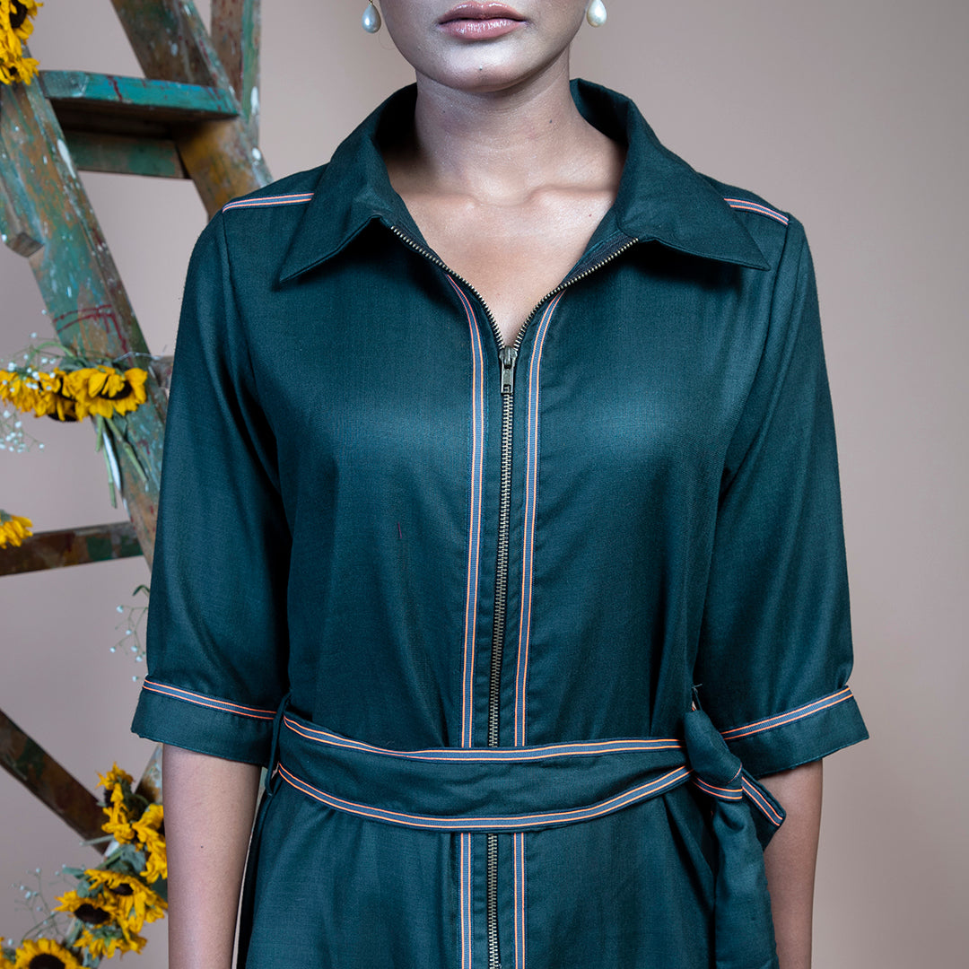 Bluish green formal dress