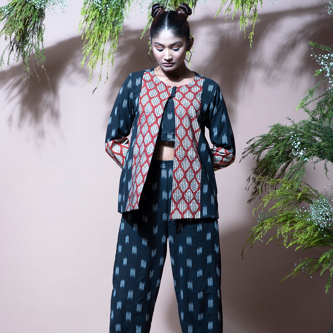 Printed coordset black