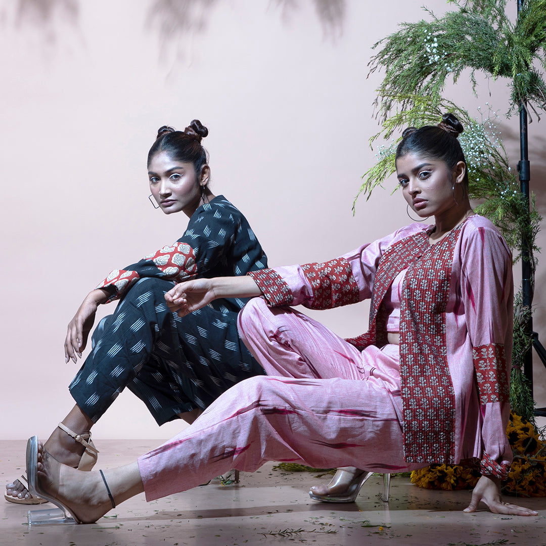 Printed coordset pink