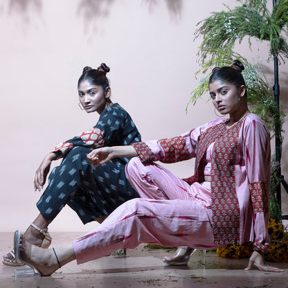 Printed coordset pink