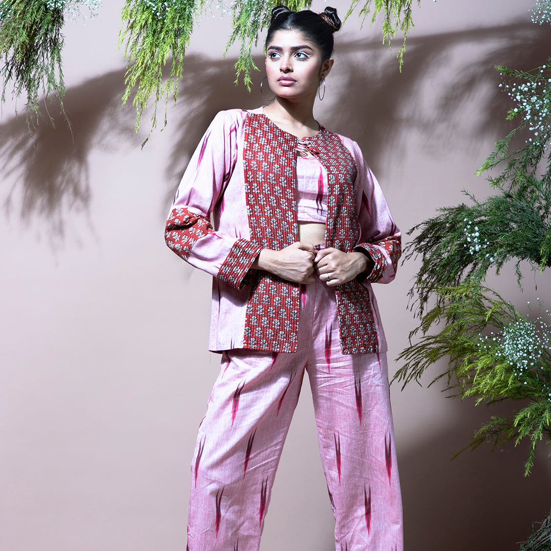 Printed coordset pink