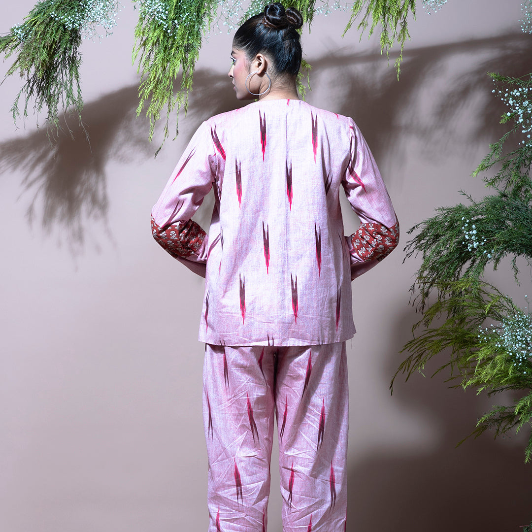 Printed coordset pink