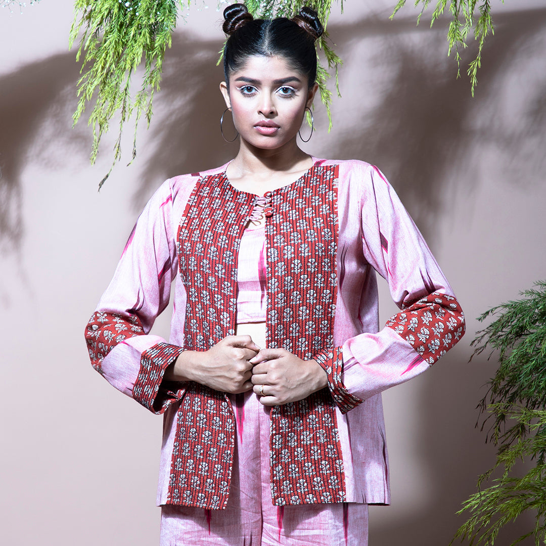 Printed coordset pink