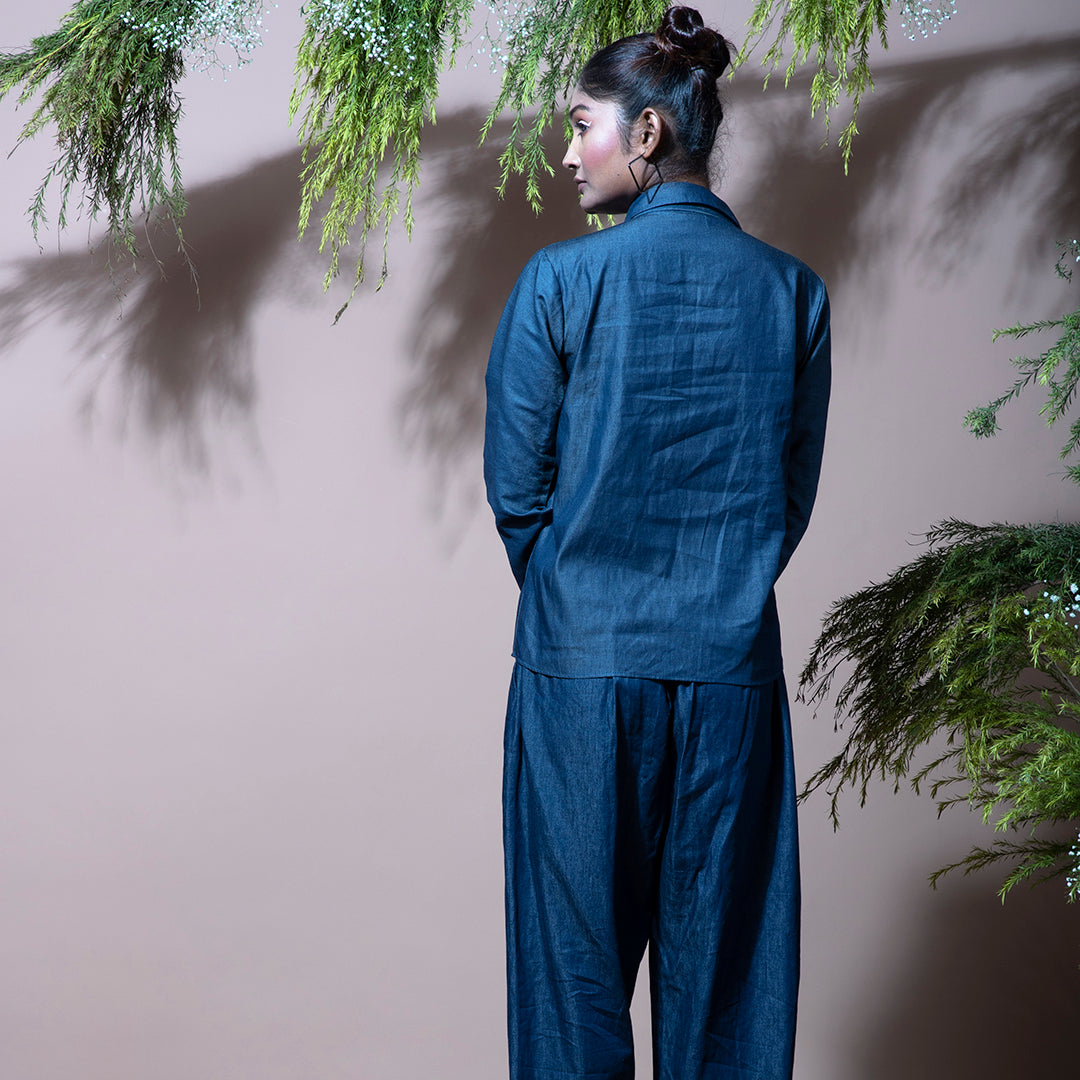 Embroidery denim set