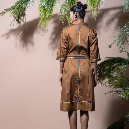 Brown lace dress