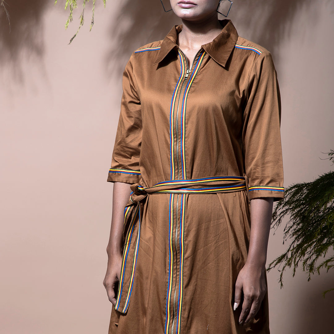 Brown lace dress