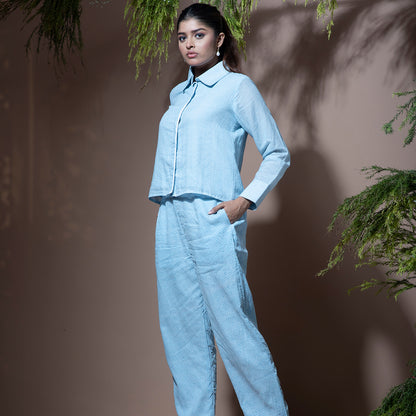 Blue printed coordset