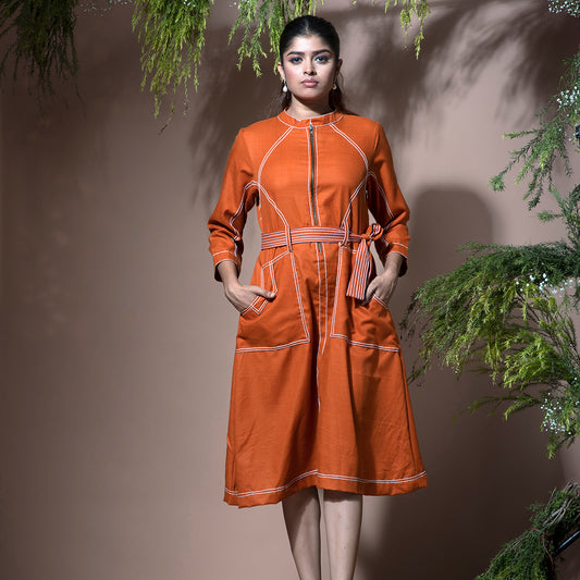 Cotton anchorwork dress