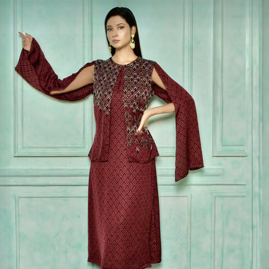 Printed modal stylish party wear