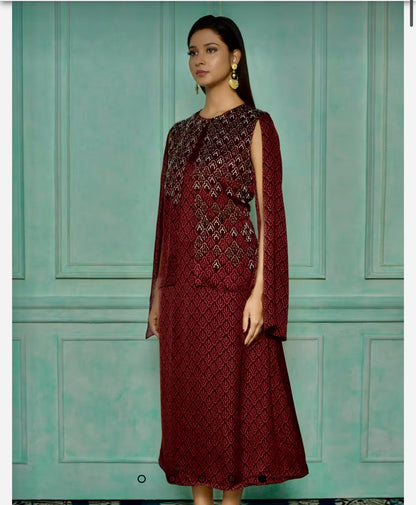 Anchor work brown dress