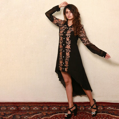 Embroidery shirt dress