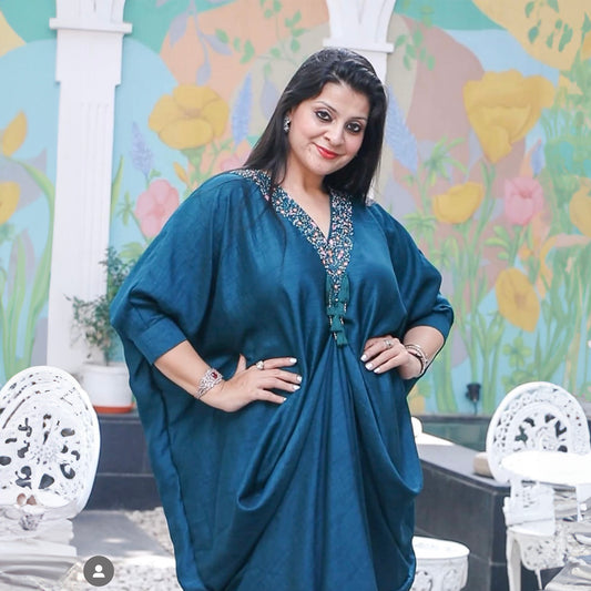 Hand embellished kaftaan dress