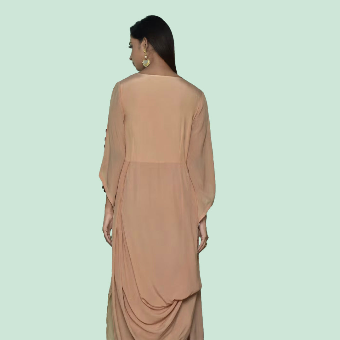 Tie on drape dress